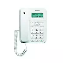 Motorola CT202 Analoginis telefonas su belaidžiu ryšiu ir garsiakalbiu, baltas