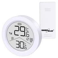 GreenBlue GB162 belaidė orų stotelė, vidaus / lauko temperatūra, laikrodis, °C/°F pasirinkimas, atstumas iki 60 m