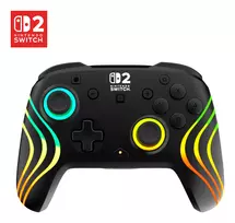 Belaidis RGB žaidimų valdiklis Turtle Beach Afterglow Wave Black, skirtas Nintendo Switch 2 – Bluetooth/USB-C, įmontuota baterija 20h, 3 m laidas