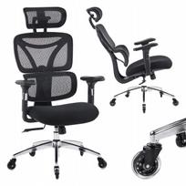 Ergonominė biuro kėdė Spacetronik Nero, pasukama, iki 150 kg, reguliuojama