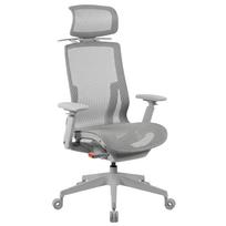 Ergonomiška sukamoji kėdė Spacetronik Cloud su galvos atrama, pilka, 135kg