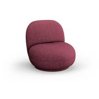 Bordo spalvos pasukamas krėslas iš šenilinio audinio Chuck – Micadoni