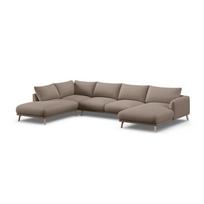 Taupe spalvos kampinė sofa („U“ formos) Naomi – Micadoni