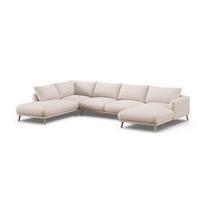 Smėlio spalvos kampinė sofa („U“ formos) Naomi – Micadoni