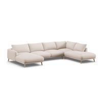 Smėlio spalvos kampinė sofa („U“ formos) Naomi – Micadoni