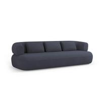 Tamsiai mėlynos spalvos sofa iš boucle 200 cm Jenny – Micadoni