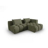 Tamsiai žalios spalvos kampinė sofa (su dešiniuoju kampu/su gultu) Verona – Cosmopolitan Design