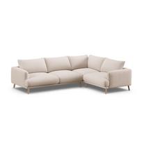 Smėlio spalvos kampinė sofa (su dešiniuoju kampu/su gultu) Naomi – Micadoni