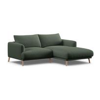 Žalios spalvos kampinė sofa (su dešiniuoju kampu/su gultu) Naomi – Micadoni