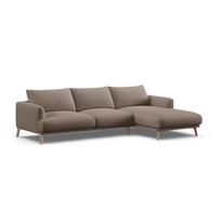 Taupe spalvos kampinė sofa (su dešiniuoju kampu/su gultu) Naomi – Micadoni