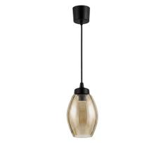 Brilagi - LED pakabinamas šviestuvas ant troselio R GLASS 1xE27/60W/230V skersmuo 17 cm juoda/dūminė smėlio spalva