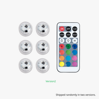 Mini Waterproof RGB LED Tea Lights with Remote Control (6pcs) KC020