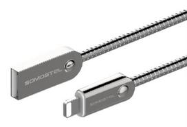Įkrovimo laidas Somostel SMS-BJ01, USB Type C/USB Type A, 100 cm, sidabro sp.