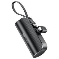 YESIDO IŠORINĖ BATERIJA YP68 5000 mAh 12W + USB-C LAIDAS, LIGHTNING JUNGTIS JUODA