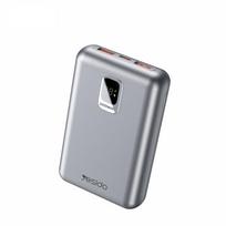 yesido išorinė baterija YP47 20 000 mAh 22.5W + PD 20W LED sidabrinė