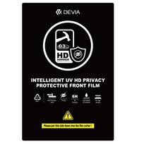 Devia išmaniųjų telefonų apsauginės plėvelės rinkinys UV 0,3mm HD privacy 10vnt. 6H, skirtas išmaniųjų telefonų LCD ekranų pjaustymo staklėms