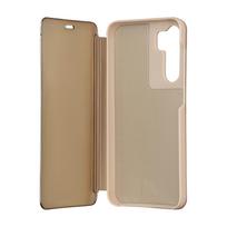 „Fold Mirror View“ dėklas, skirtas „Samsung Galaxy A14 4G / A14 5G“, auksinės spalvos