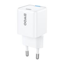 BWOO GaN PD sieninis įkroviklis 30W 1x USB-C jungtis 1A baltas