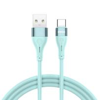 BWOO USB – USB-C laidas 1m 3A minimalistinis silikoninis žalias X280C