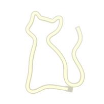 Neoninis LED šviestuvas CAT šiltai balta Bat + USB FLNE03 Forever Light