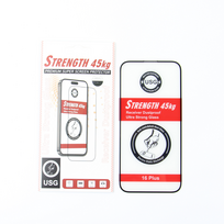 Grūdintas stiklas Ultra Strong 45KG, skirtas Apple iPhone 13 / 13 Pro 6,1” / 14 6,1" / 16e / 17e