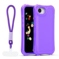 Safepop dėklas su dirželiu, skirtas Apple iPhone 16e / 17e, violetinis