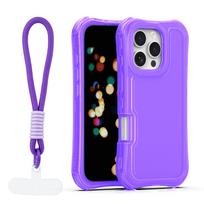 Safepop dėklas su dirželiu Apple iPhone 16 Pro 6,3" violetinis