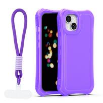 Safepop dėklas su dirželiu, skirtas Apple iPhone 15 6,1" violetinis