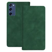 Išmanusis Suede dėklas, skirtas Samsung Galaxy S20 FE / S20 Lite / S20 FE 5G, žalias