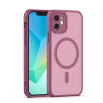 „Mag Matt“ dėklas, skirtas „iPhone 12“ 6,1", bordo spalvos, su apsauga kamerai