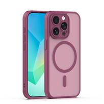 „Mag Matt“ dėklas, skirtas „Apple iPhone 15 Pro“ 6,1" bordo spalvos, su apsauga kamerai