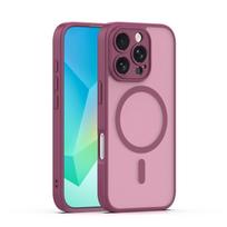 „Mag Matt“ dėklas, skirtas „Apple iPhone 16 Pro Max“ 6,9" bordo spalvos, su apsauga kamerai