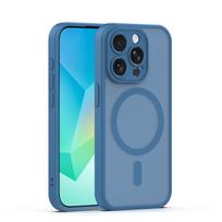 „Mag Matt“ dėklas, skirtas „iPhone 15 Pro“ 6,1" tamsiai mėlynas, su apsauga kamerai