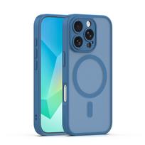 „Mag Matt“ dėklas, skirtas „Apple iPhone 16 Pro“ 6,3", tamsiai mėlynas, su apsauga kamerai