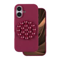 Silikoninis dėklas „Stick“ skirtas Apple iPhone 16 6,1" bordo spalvos