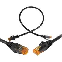8P8C CAT6e UTP tinklo jungiamasis kabelis (patchcord) 0,5m juodas