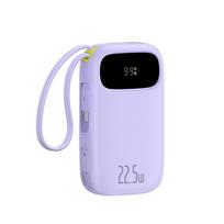 Baseus Qpow3 skaitmeninio ekrano greitojo įkrovimo išorinė baterija 22.5W 20000mAh Nebula Purple