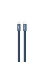 Devia Ultra3 USB-C PD 240W metalinis pintas plokščias greitojo įkrovimo laidas 1,5 m mėlynas
