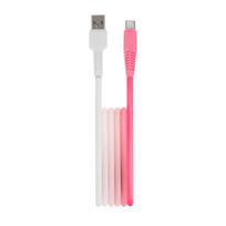 Setty laidas USB – USB-C 1,5 m 3A KGA-C-1.5320 baltai rožinis gradientas