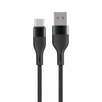 Maxlife MXUC-07 laidas USB – USB-C 1,0 m 3A juodas nailoninis
