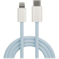 Maxlife MXUC-06 laidas USB-C – Lightning 1,0 m 20W mėlynas nailoninis