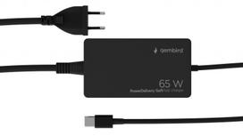Cablexpert 65 W PowerDelivery GaN USB Type-C Fast Charger | NPA-AC-PDQC65-01