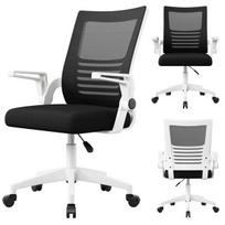 Ergonomiška biuro kėdė su reguliuojamu aukščiu (39-46 cm) ir juosmens atrama | Kompiuterinė kėdė vaiko ir paauglio kambariui