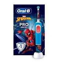 Oral-B elektrinis dantų šepetėlis Vitality Pro Kids Spider-Man Edition, EU, mėlyna spalva