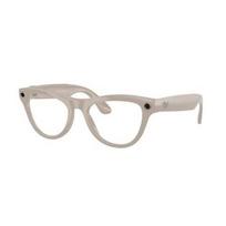 Ray-Ban Meta Skyler Gen1 išmanieji akiniai su AI, Size 52-20, 3F /Sapphire Lense, Shiny Chalky EU, skaidri / pilka spalva