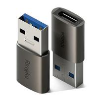 Ringke keitiklis USB Male To Type-C Female (2 vnt.) Gunmetal, juoda spalva