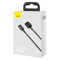 Baseus Lightning Superior Series laidas, greitasis įkrovimas, Data 2.4A, 2m (CALYS-C01), juoda spalva