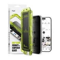 Ringke iPhone 17 Pro ekrano apsauga Premium Easy Slide Privacy grūdintas stiklas 9H su installation jig (2 vnt.), skaidri spalva