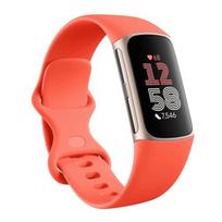 FitBit Charge 6 Advanced Fitness ir Health Tracker, Coral EU, juoda spalva