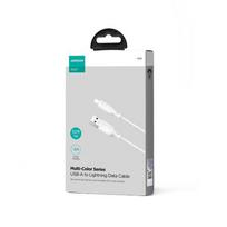 Joyroom USB - Lightning laidas Multi-Color Series A14, 480mb/s, 3A, 1.2m, (SA34-AL3), balta spalva